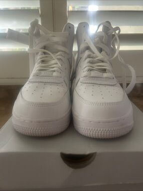Nike Kids White High-Top Sneakers with Strap
